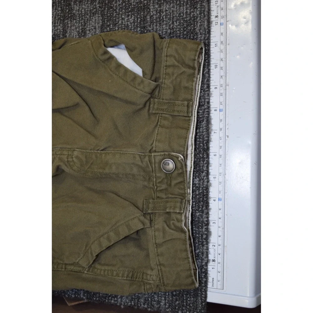 2007 Gymboree Heavy Twill Cotton Cargo Shorts BOYS 6 Green